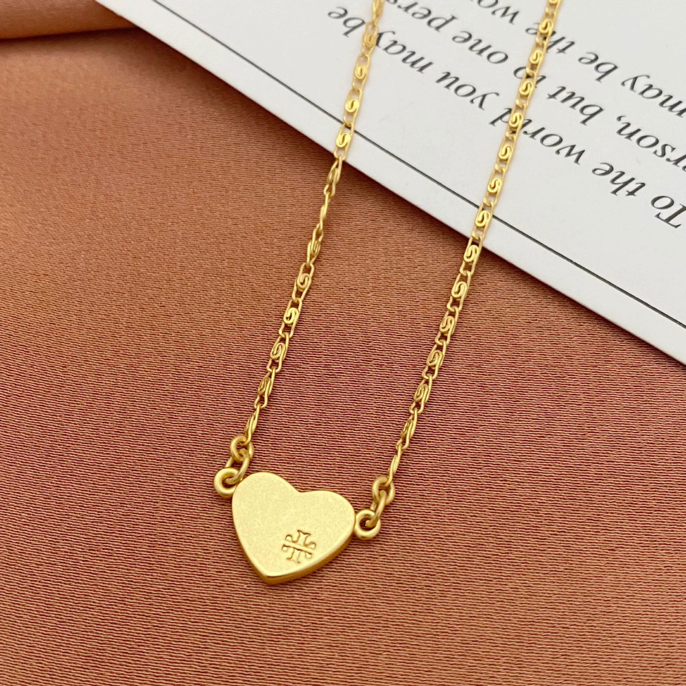 Tory Burch Matte Heart Pendant Necklace